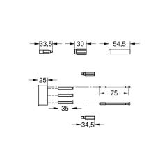 46191000 - Grohe Ankastre Mix Banyo Bataryası Uzatması 2,5 cm