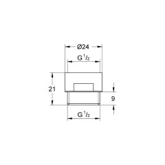 45282000 - Grohe Debi Düşürücü 8 lt/Dak 1/2'' Krom