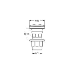 40824000 - Grohe Lavabo Sifon Tapası Bas/Aç Kare ABS/Krom