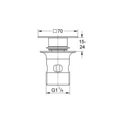 40565000 - Grohe Lavabo Sifon Tapası Bas/Aç Kare Krom