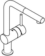 32168000  GROHE MİNTA TEK KUMANDALI EVİYE BATARYASI