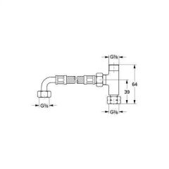 47533000 - Grohe Mikro Termostat için T ve Esnek Boru