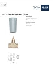 29811000 GROHE ANKASTRE STOP VALF İÇİN İÇ GÖVDE