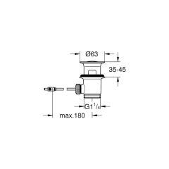 28910000 - Grohe Sifon Kumandalı Lavabo Sifonu Krom