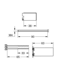14048000 - Grohe SmartControl Ankastre Banyo Bat. Uzatma Parçası