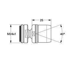 Grohe Lavabo Bataryası Perlatörü Oynar Başlıklı M24 X1 Dış Dişli Krom - 13915000