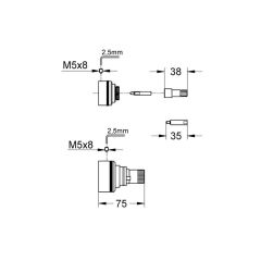 47781000 - Grohe Termostatik Ankastre Banyo Bataryası Uzatması