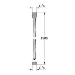 28143000 - Grohe Metal Duş Spiral Hortumu 150 cm