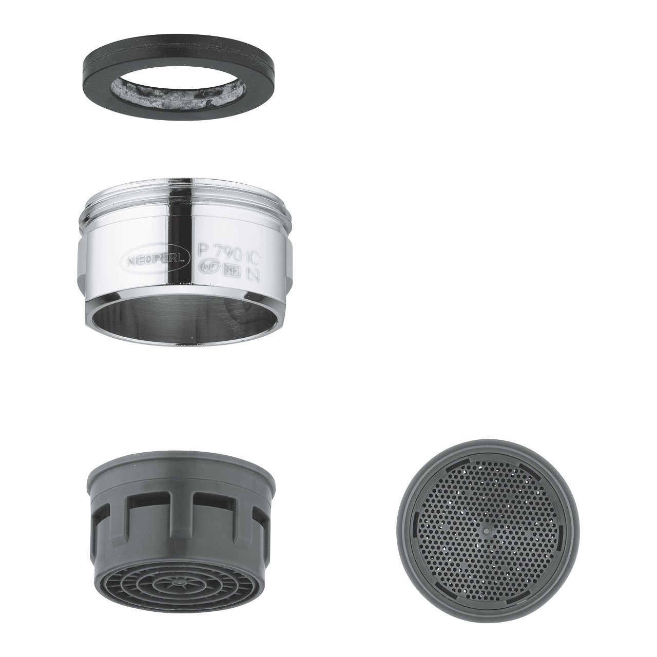 13952000 - Grohe Lavabo Bataryası Perlatörü M24 X1 Dış Dişli Krom