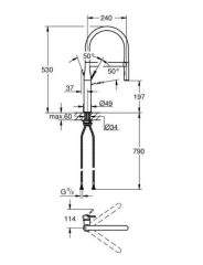 124978 -  Grohe Essence New Eviye Bataryası,Yeşil