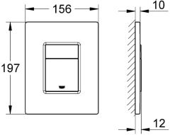 Grohe Gömme Rezervuar Kumanda Paneli ABS Krom - 38732000
