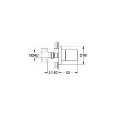 19470000 Grohe Grohtherm 3000 Cosmopolitan Ankastre Stop Valf -