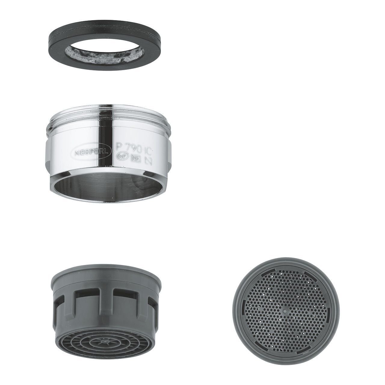 13952000 - Grohe Lavabo Bataryası Perlatörü M24 X1 Dış Dişli Krom